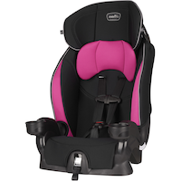 Evenflo Chase Child Car Seat, Black/Pink Front_Angled_Left