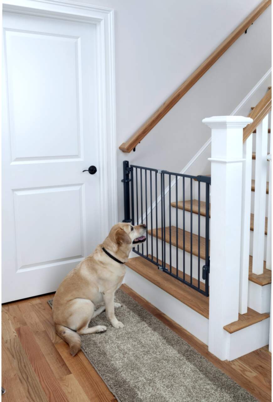 Safety first top of hot sale stairs metal swing gate