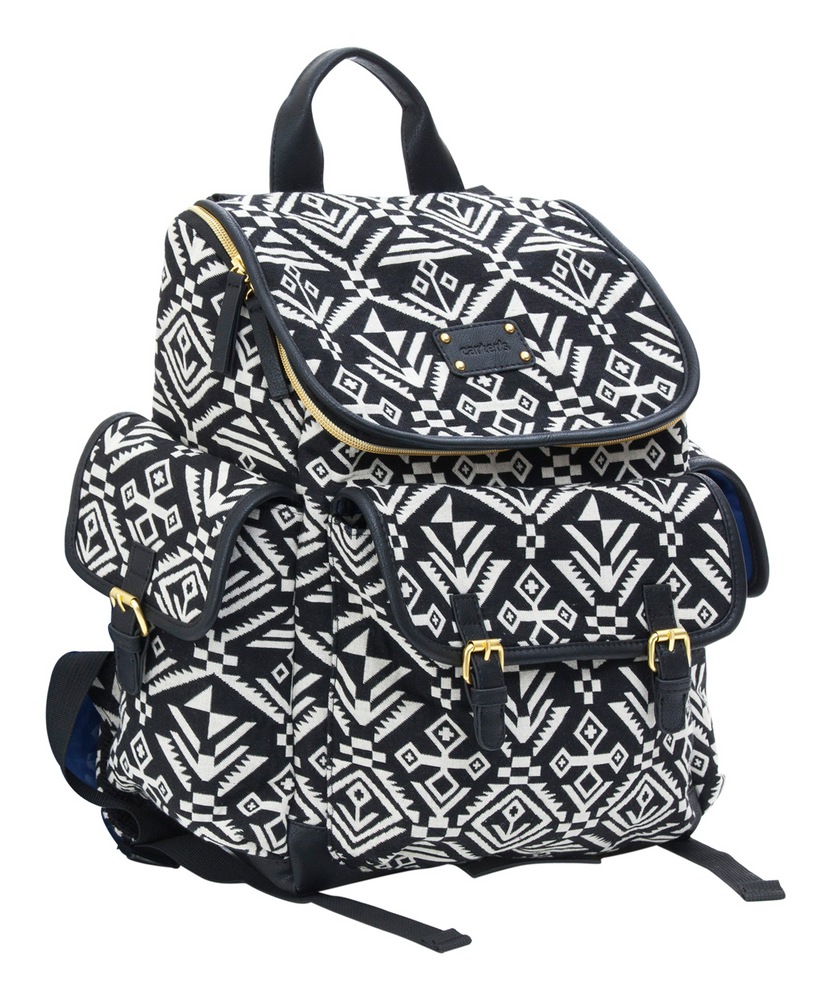 Carter's Jacquard Aztec Diaper Bag, Black/White Canadian Tire