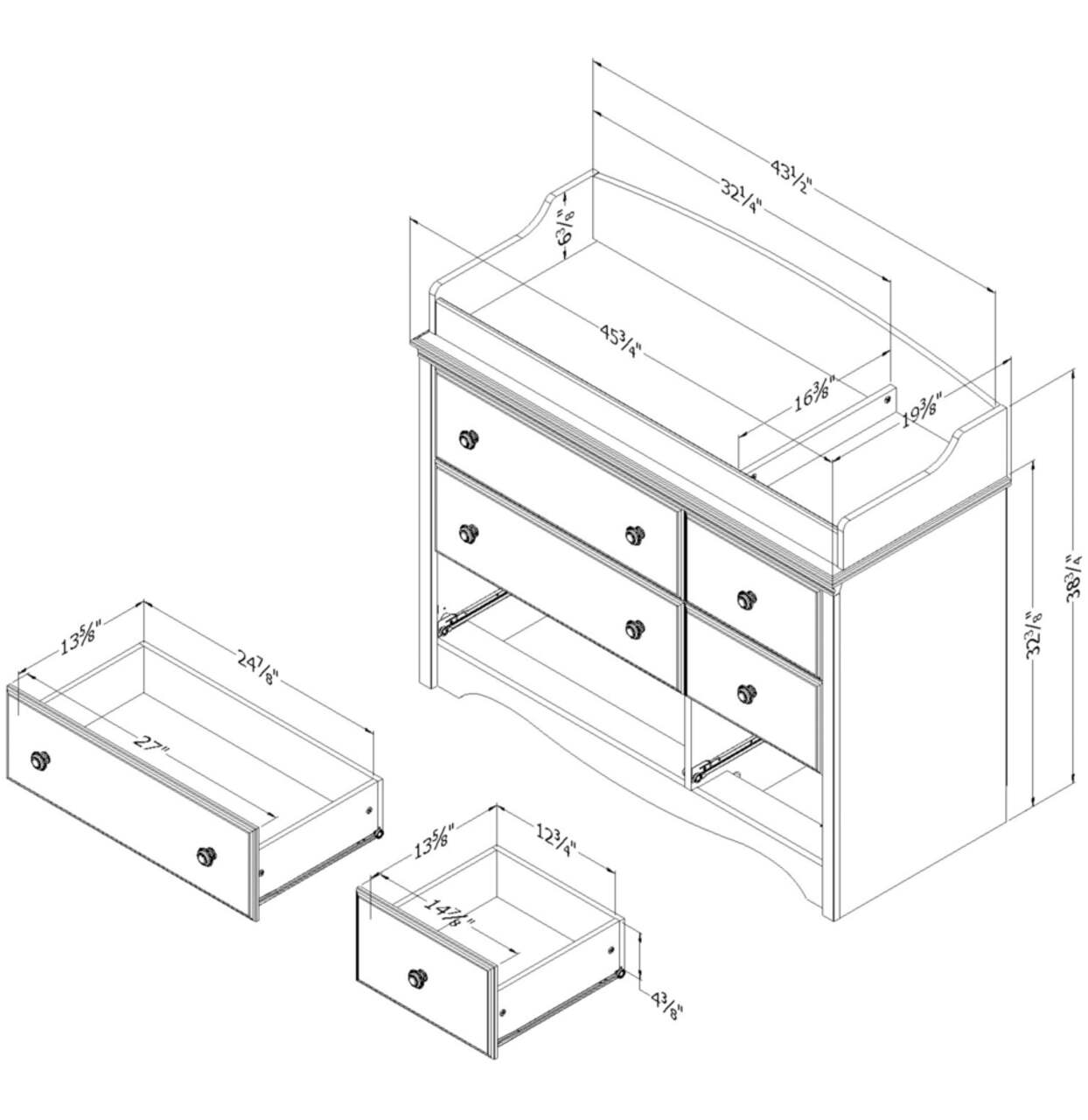 Average changing cheap table dimensions