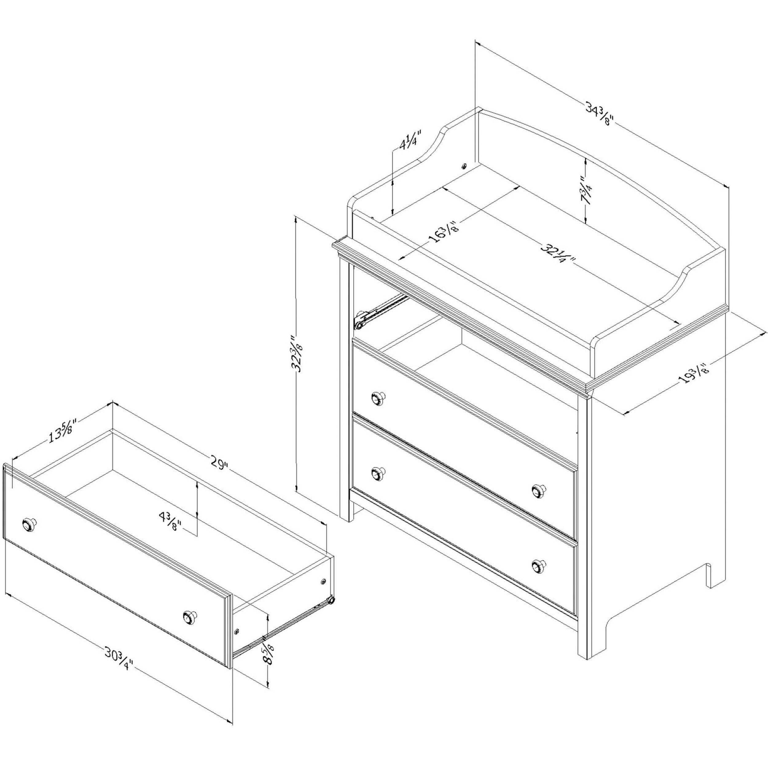 South Shore Cotton Candy Changing Table with Drawers Canadian Tire
