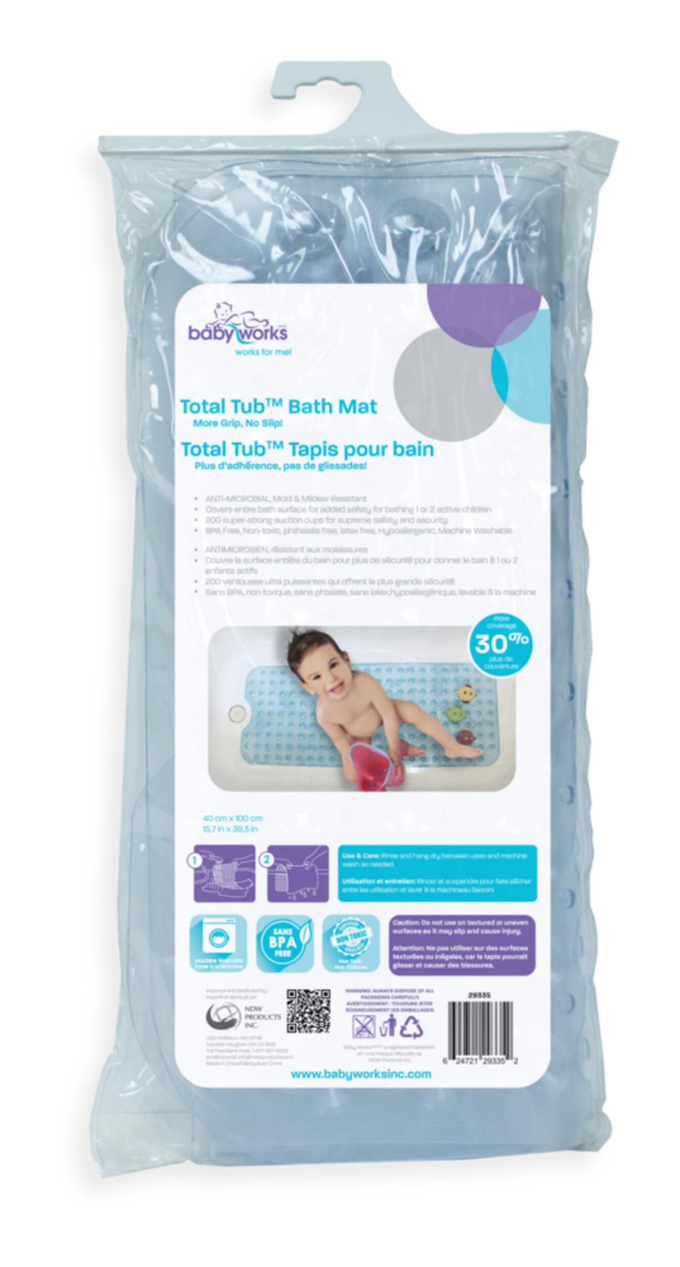 Baby Works™ Total Tub Bath Mat Front_Flat