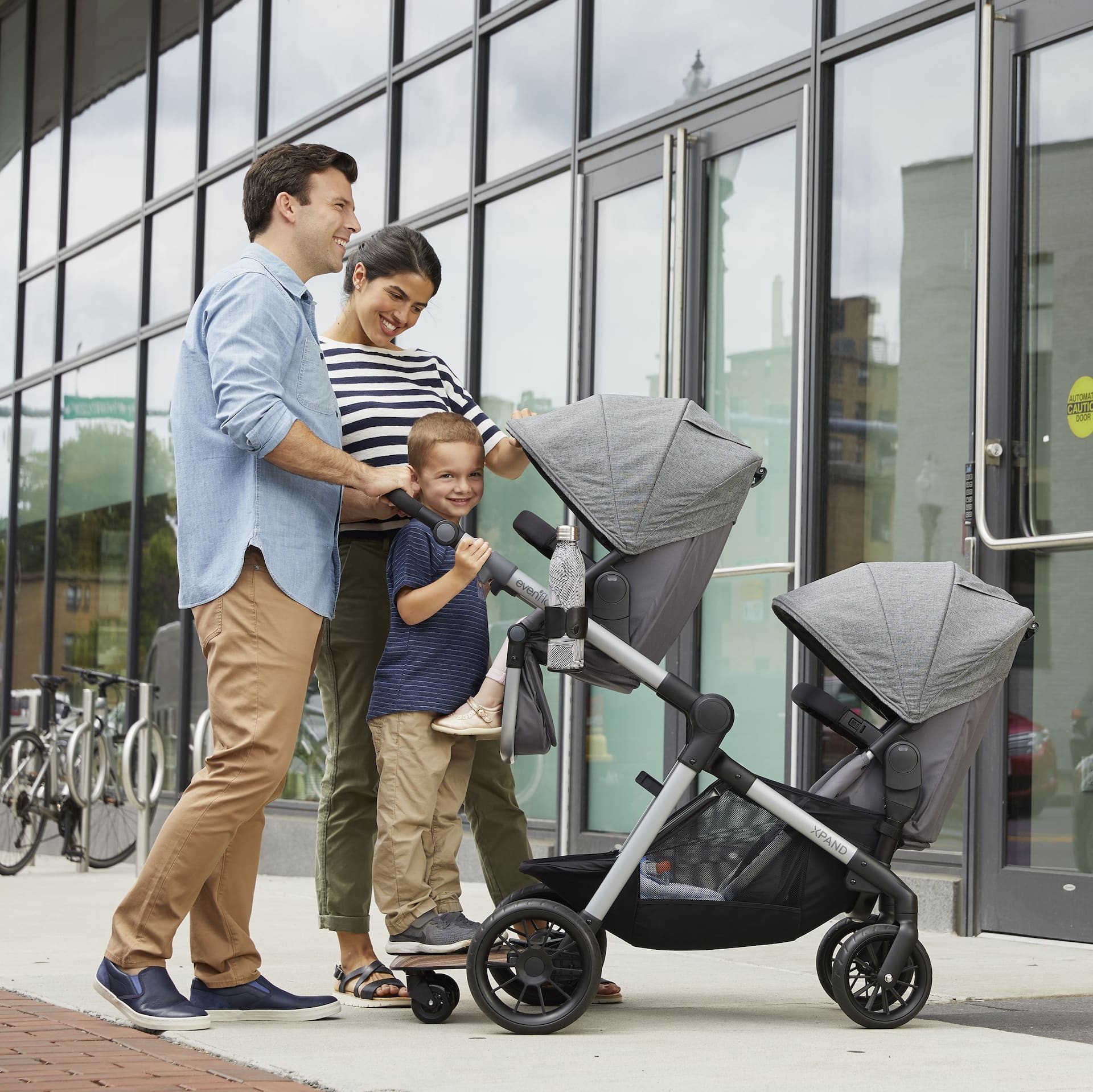 Stroller ride outlet on board