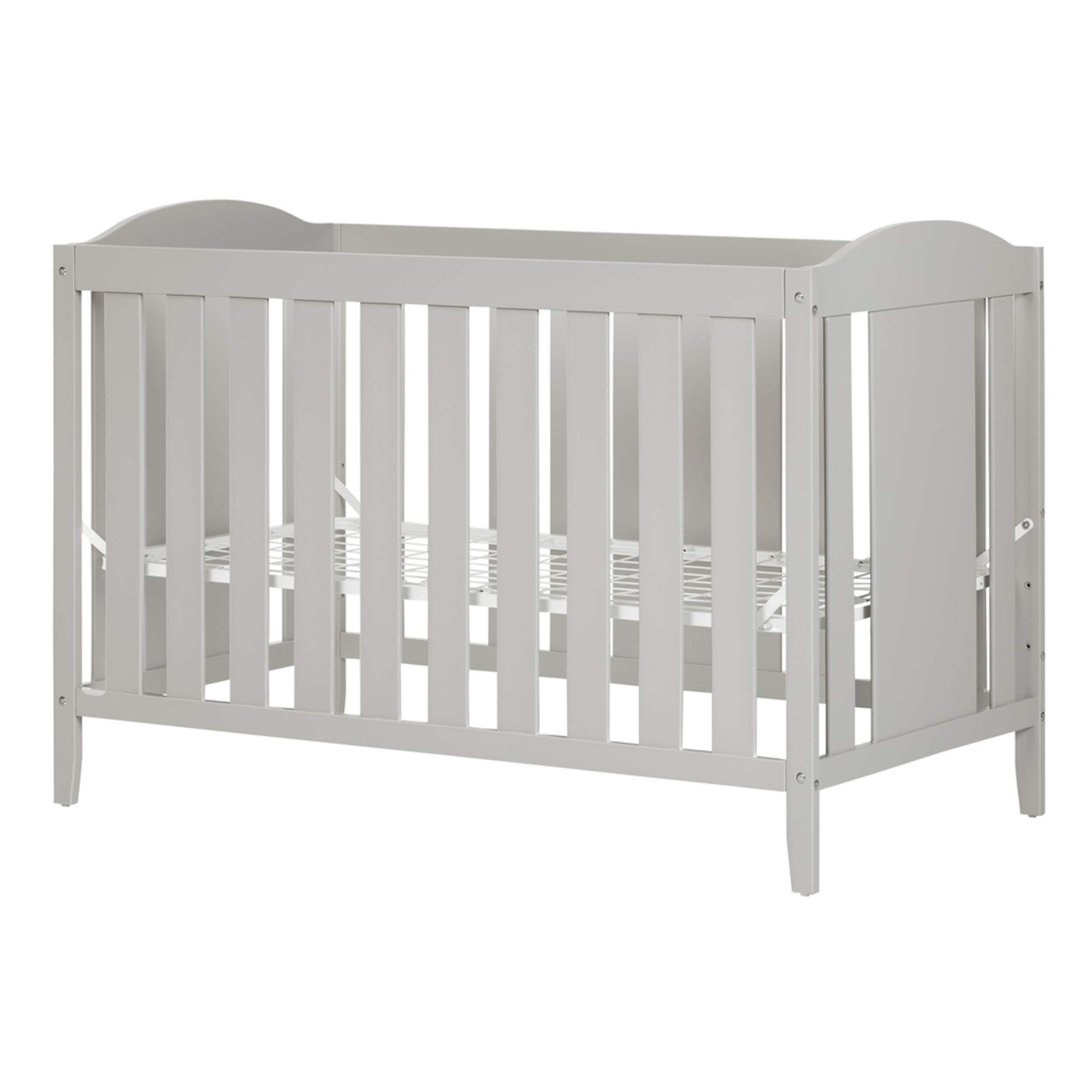 South Shore Angel - Lit de bébé transformable 3-en-1, gris pâle Front_Angled_Right