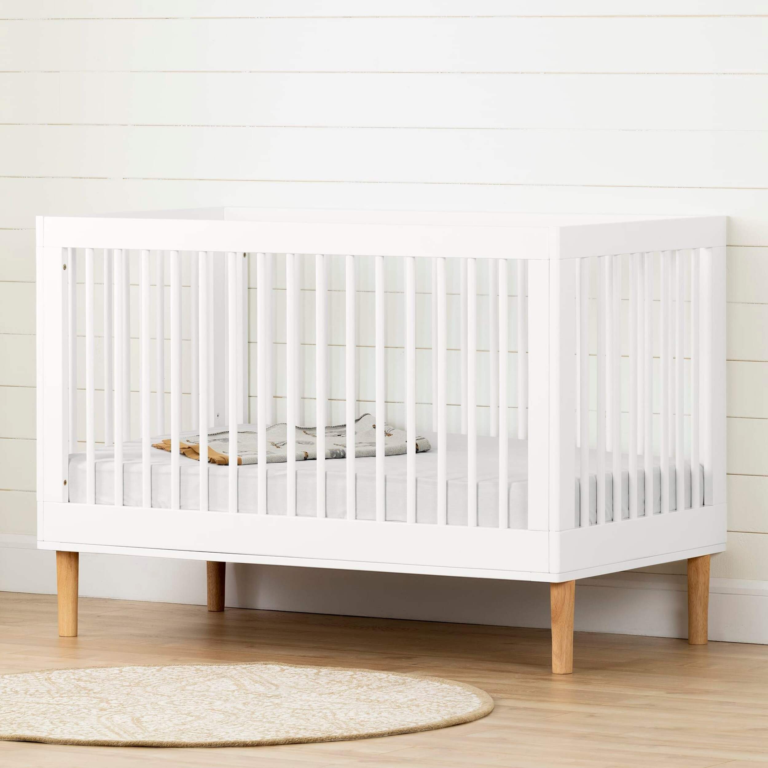 Balka Baby Crib with Adjustable Height, Pure White Canadian Tire