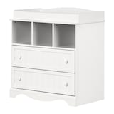 Savannah Changing Table, Pure White Front_Angled_Right