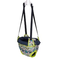 Evenflo ExerSaucer Door Jumper, Owl Front_Three_Fourths_Angled_Left