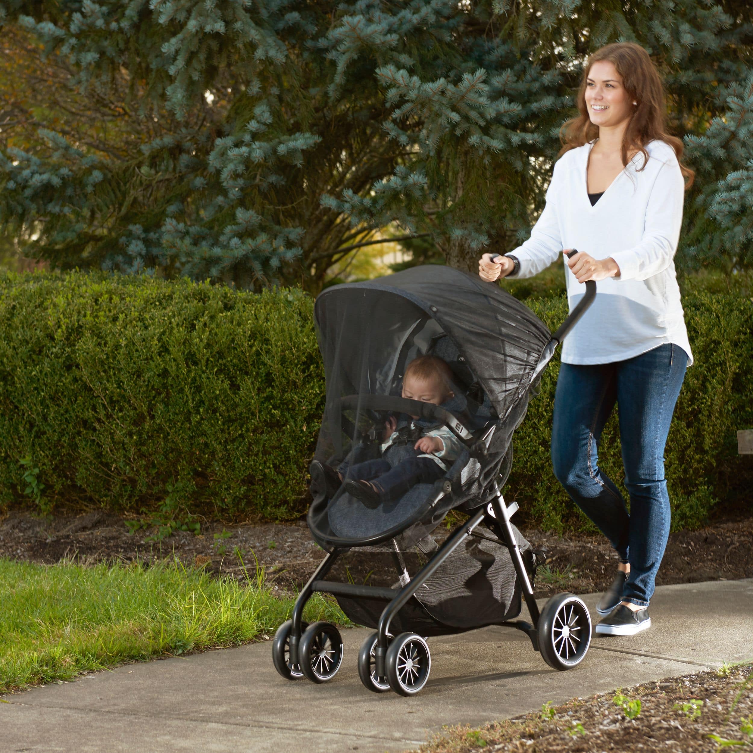 Netting for store baby strollers