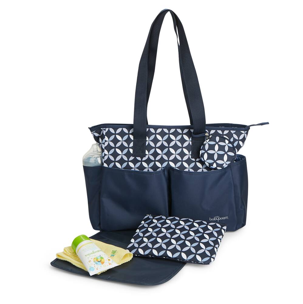 Baby Boom Ivy Tote Duffle Diaper Bag, Navy, 4-pc | Canadian Tire