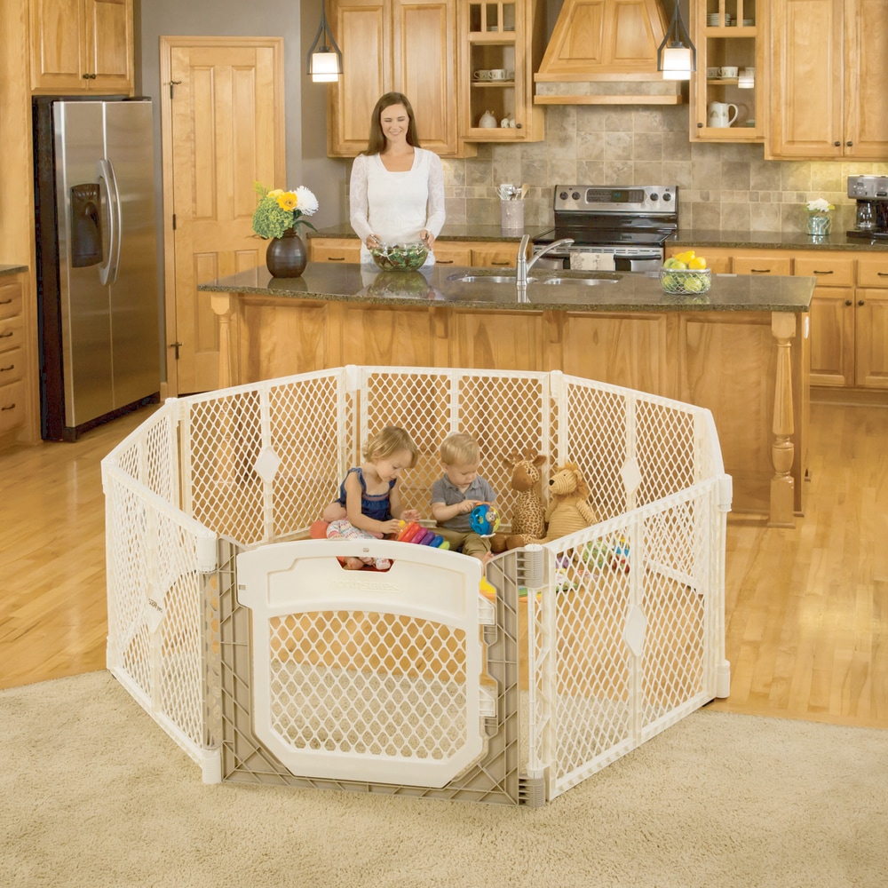North States Superyard Ultimate 8Panel Foldable Baby Playpen, Ages 6
