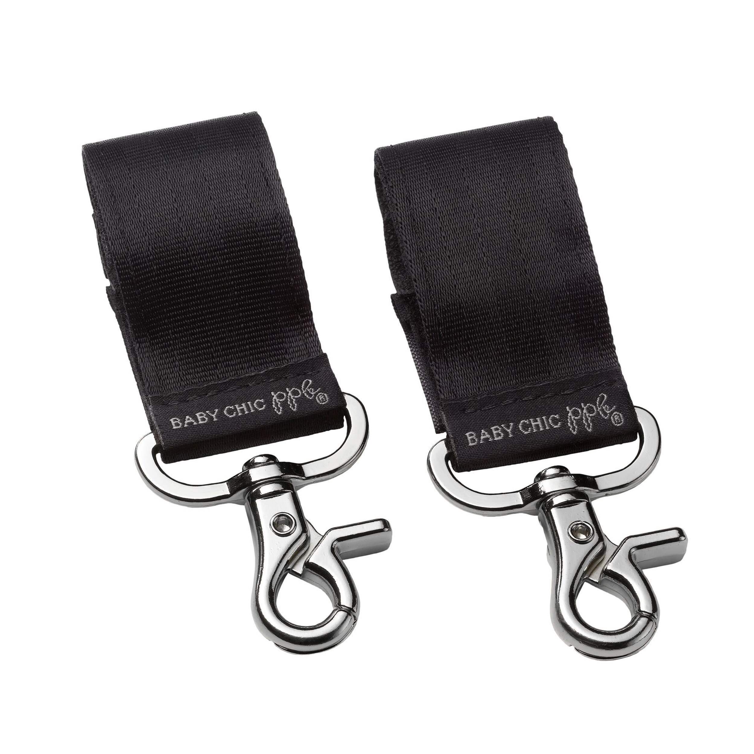 Petunia Pickle Bottom Valet Stroller Clips, Silver/Black Front_Angled_Right