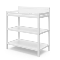 Storkcraft Alpine 2 Drawer Changing Table, White Front_Three_Fourths_Angled_Left