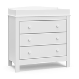 Graco Noah - Commode à 3 tiroirs avec dessus de table à langer, blanc Front_Three_Fourths_Angled_Right