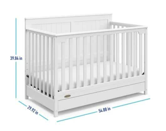 Graco Hadley 4 in 1 Convertible Crib with Drawer White Canadian Tire