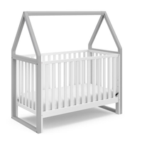 Storkcraft Orchard 5-in-1 Convertible Crib, Pebble Grey Front_Three_Fourths_Angled_Right
