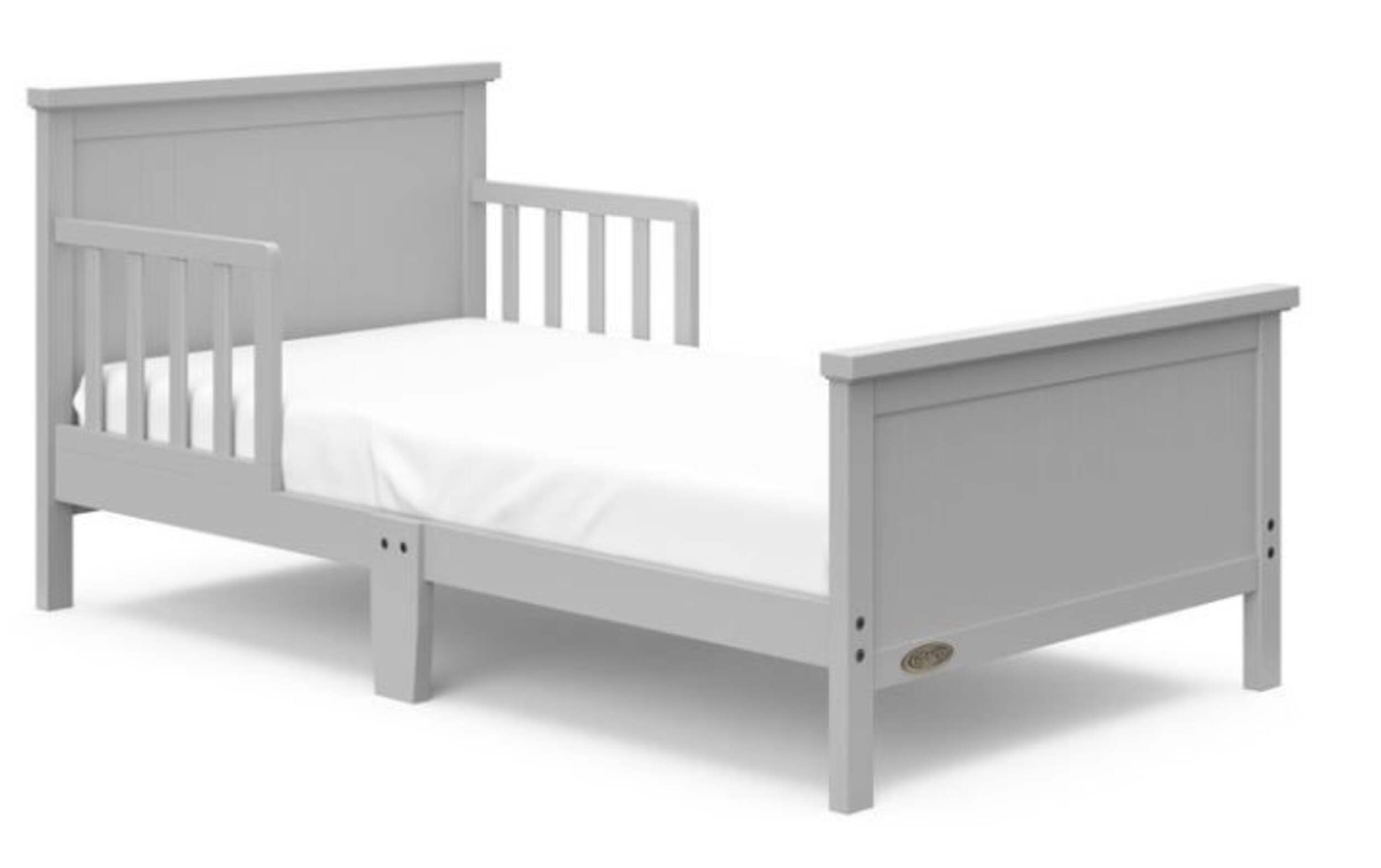 Graco Bailey Toddler Bed, Pebble Grey Front_Three_Fourths_Angled_Right