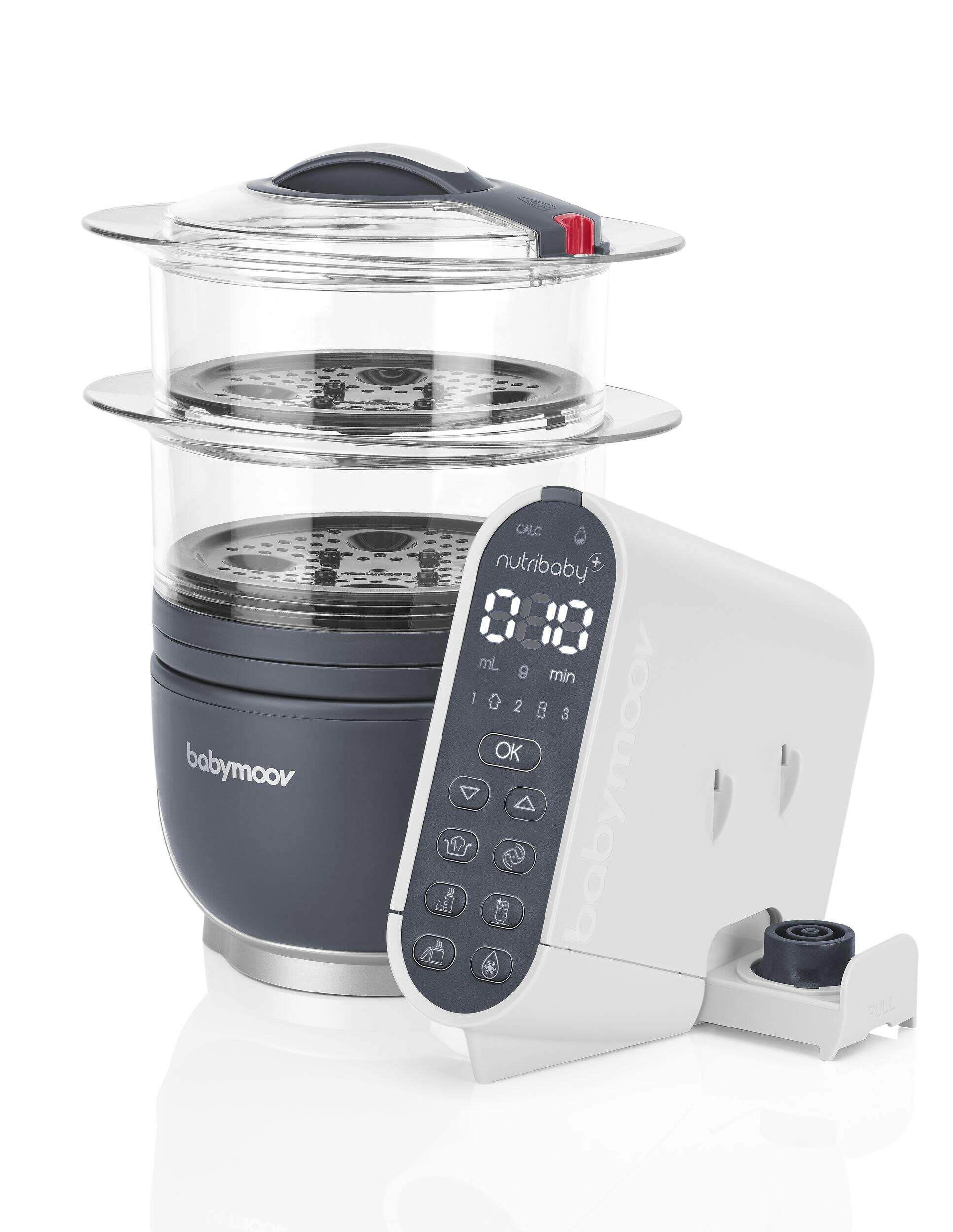 Babymoov Duo Meal Station Industrial Front_Three_Fourths_Angled_Right