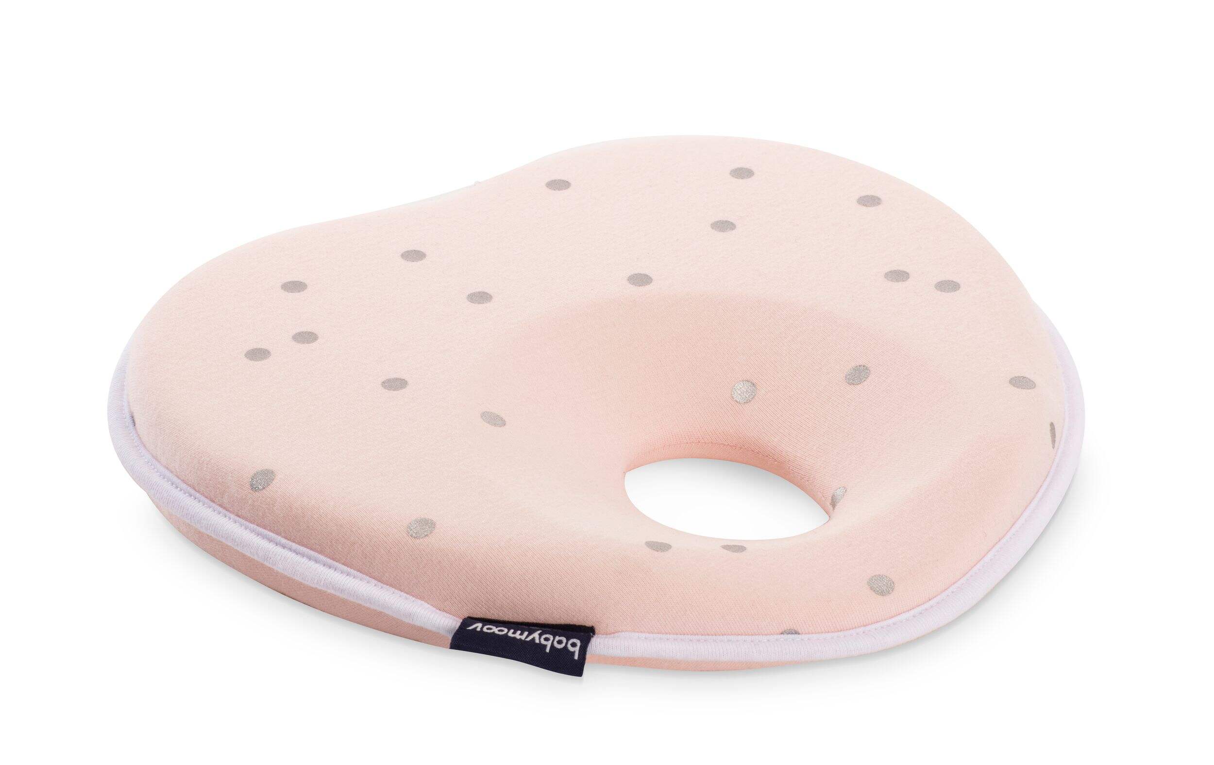 Babymoov Lovenest - Coussin anti tête plate pour bébé, Pinkie Front_Angled_Left