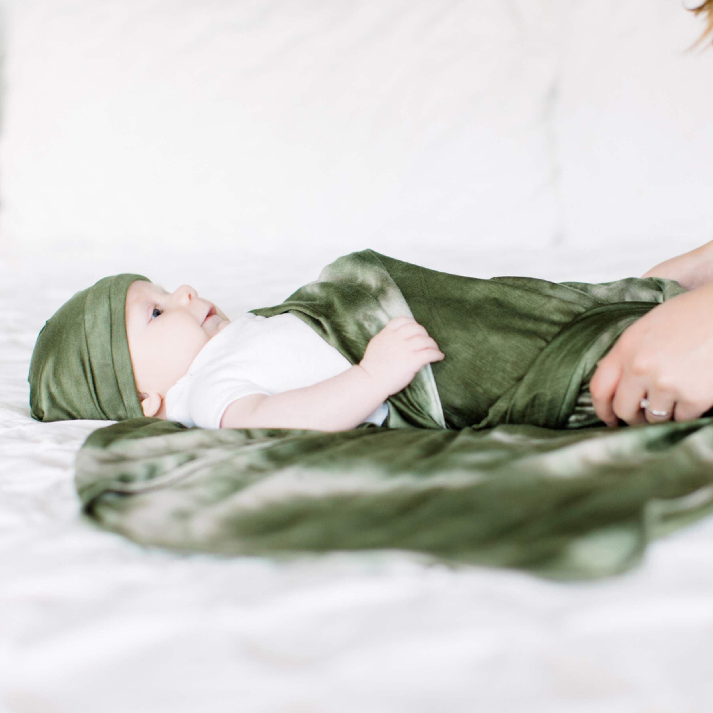 Bazzle Baby Forever Swaddle Hat Set, Olive TieDye Canadian Tire