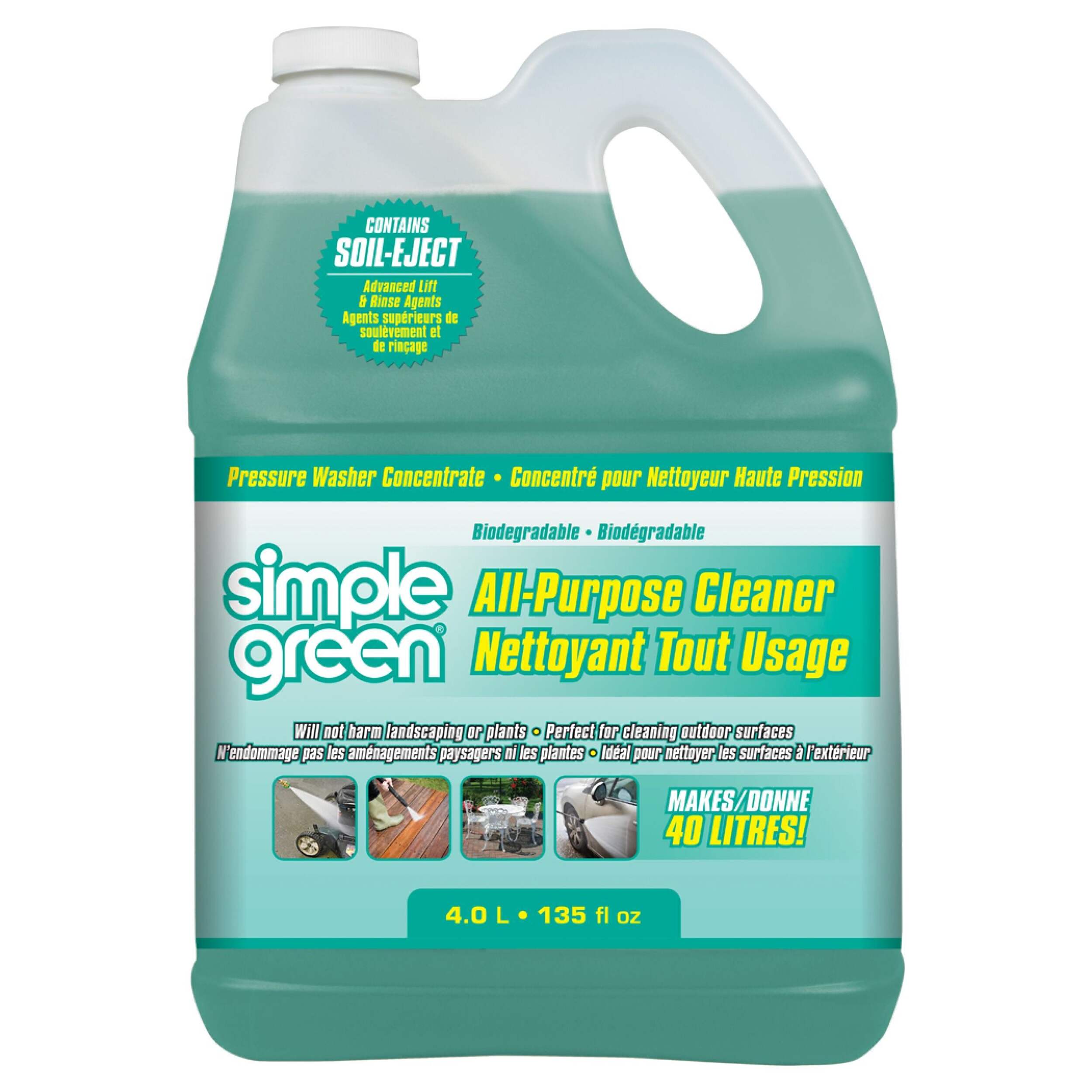 Nettoyant pour nettoyeur haute pression concentré tout usage Simple Green, 4 L Front_Flat