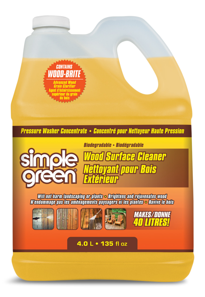 Simple Green Wood Surface Concentrate Pressure Washer Detergent, 4L