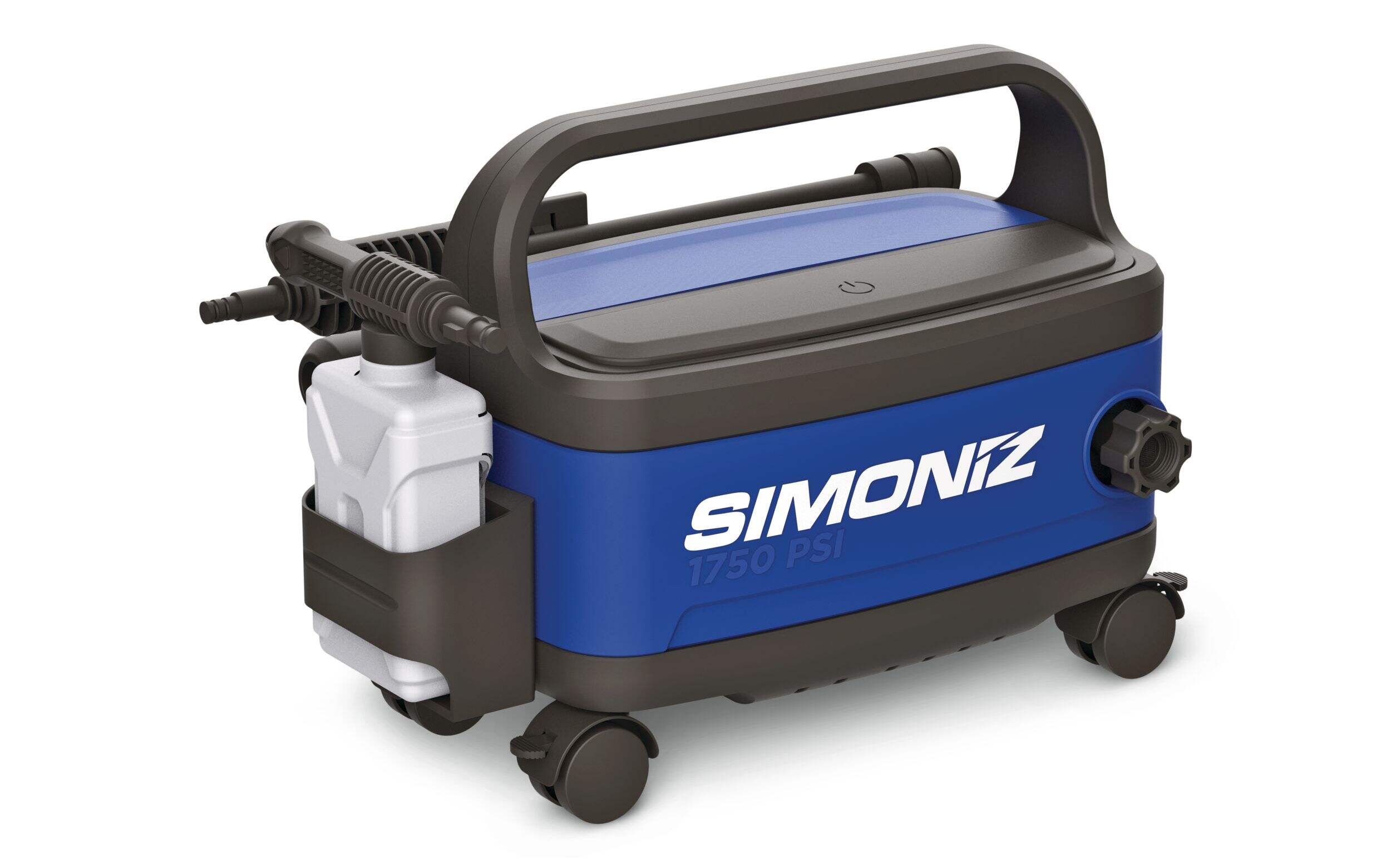 SIMONIZ 1750 PSI 1.8 GPM Wheeled Electric Pressure Washer with Foam Blaster Front_Three_Fourths_Angled_Right