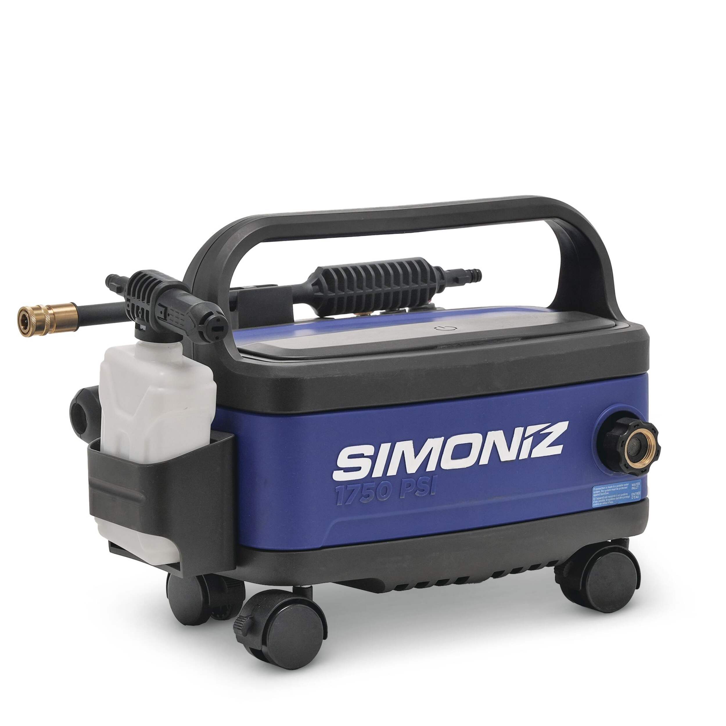 Simoniz 1750 PSI 1.8 GPM Wheeled Electric Pressure Washer with Foam