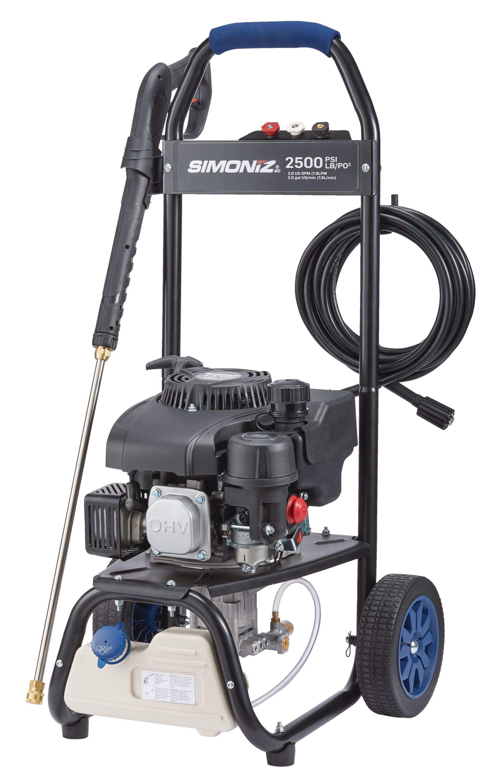 Nettoyeur haute pression à essence sur roues Simoniz, 2 500 lb/po2, 2 gal/min, 150 cm3 Front_Angled_Left