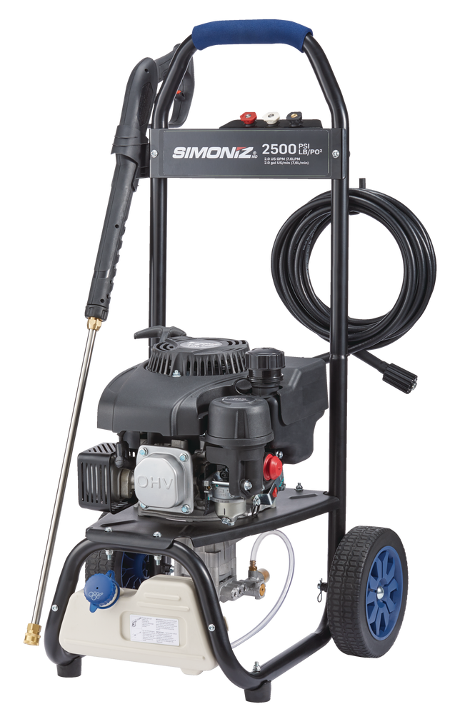 Simoniz 2500 PSI 2 GPM 150cc Engine Cold Water Wheeled Gas Pressure