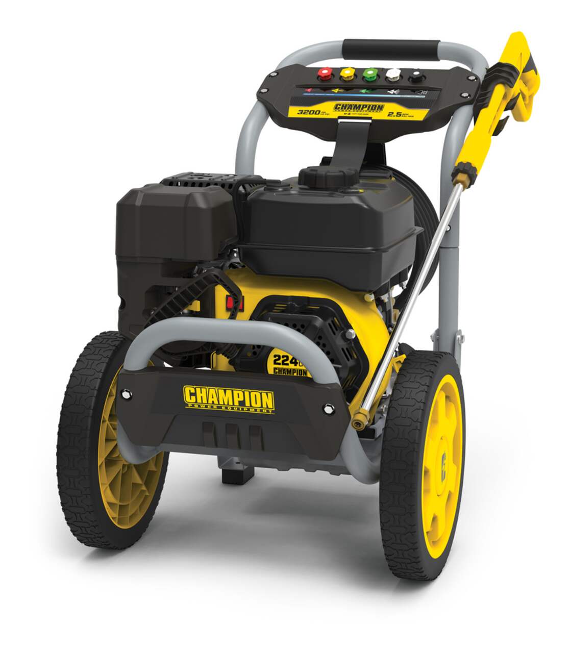 Champion 3200 PSI 2.5 GPM 224cc Engine Cold Water Wheeled Gas