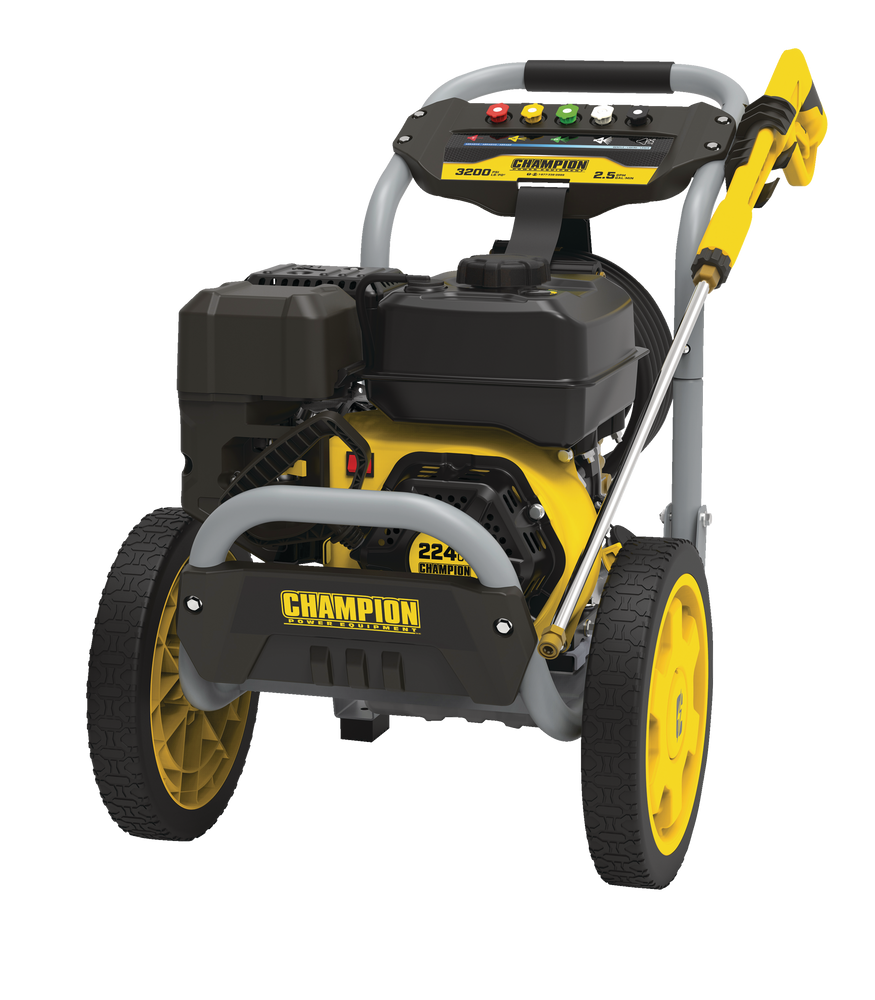 Champion 3200 PSI 2.5 GPM 224cc Engine Cold Water Wheeled Gas Pressure