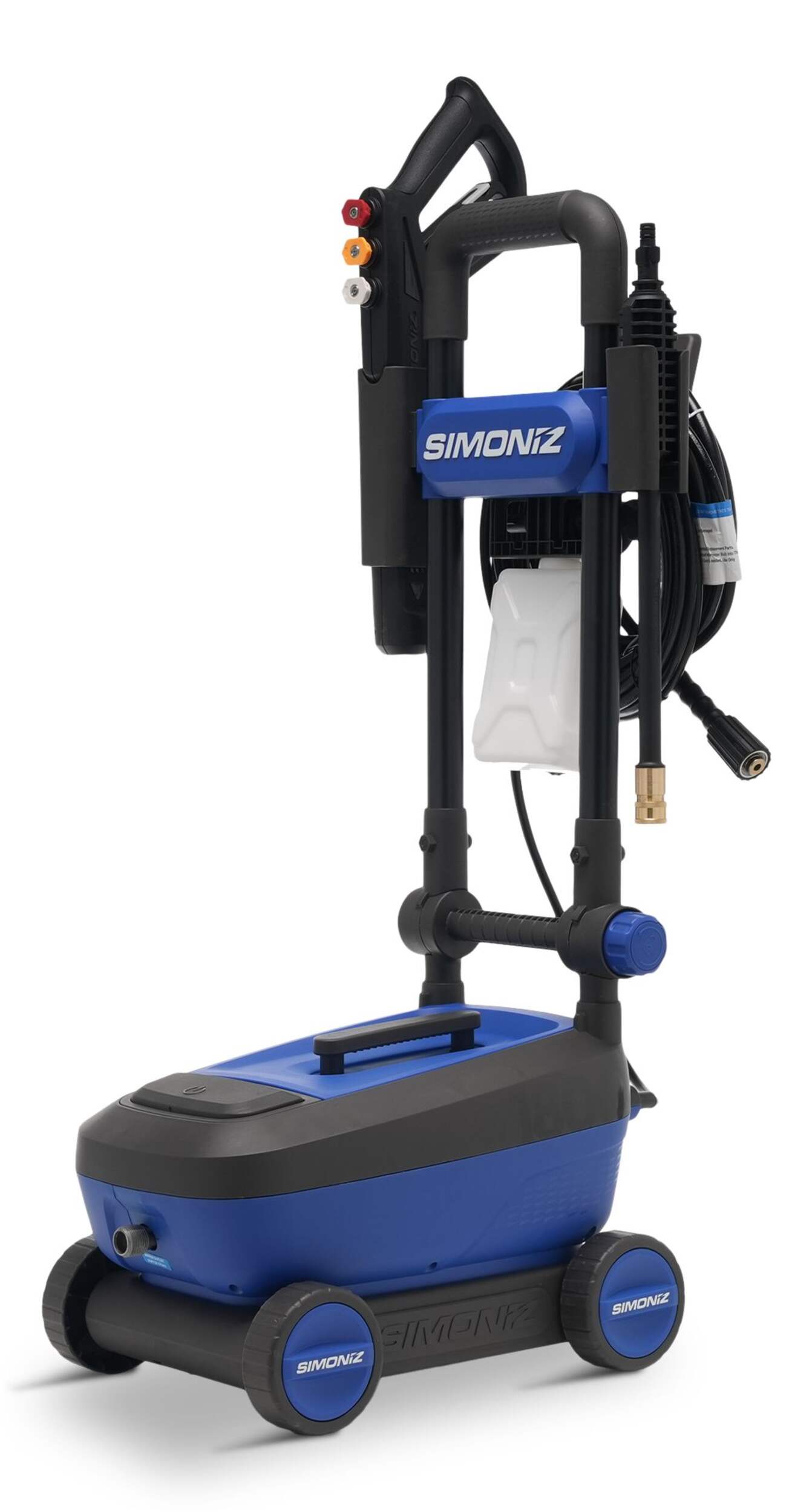 SIMONIZ 1800 PSI 1.75 GPM Electric Power Pressure Washer w/ Foldable Handle Front_Three_Fourths_Angled_Left