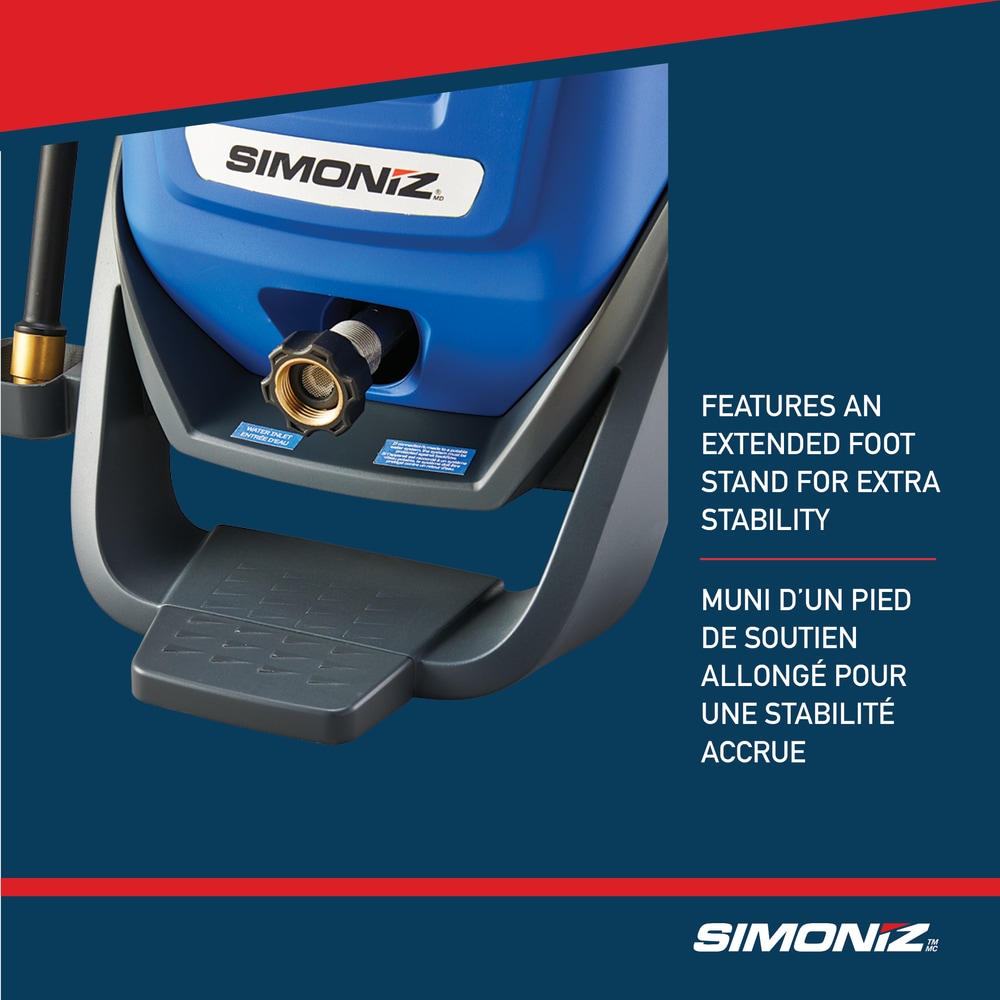 Simoniz 2050 PSI 1.5 GPM Corded Cold Water Wheeled Brushed Electric
