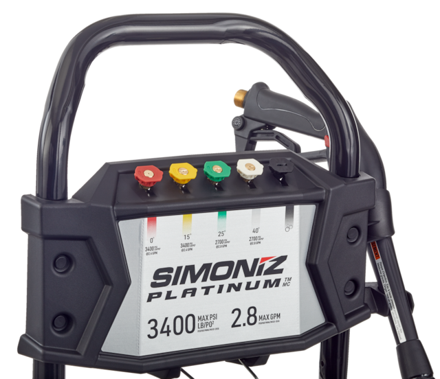 Simoniz Platinum 3400 PSI 2.8 GPM Cold Water Wheeled Gas Pressure