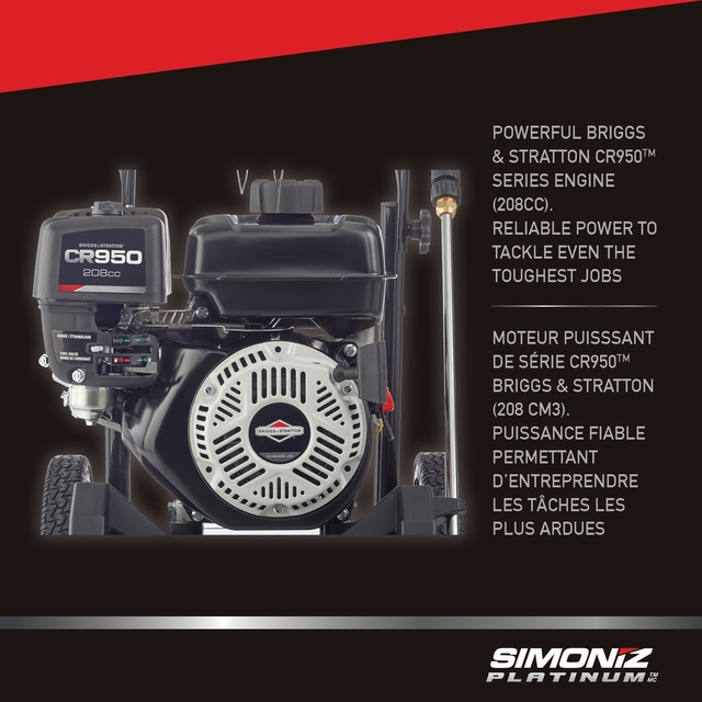 Simoniz Platinum 3400 PSI 2.8 GPM Cold Water Wheeled Gas Pressure