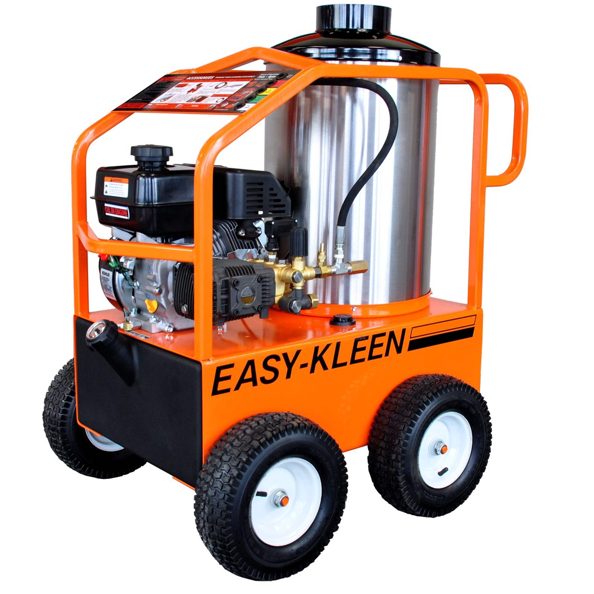 Easy-Kleen Commercial 2700 PSI 3 GPM 6.5 HP Engine Hot Water Wheeled Gas Pressure Washer Front_Three_Fourths_Angled_Left
