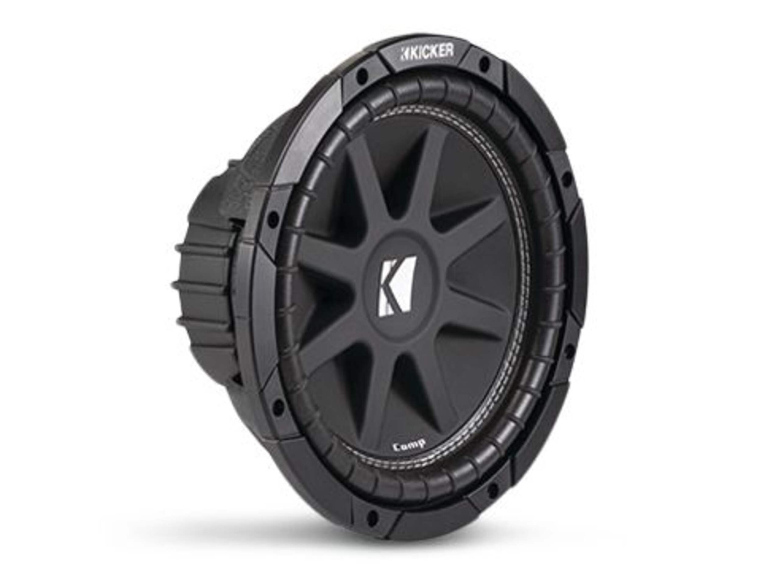 Kicker C104 300W Car Audio Car Subwoofer, 10-in Front_Three_Fourths_Angled_Right