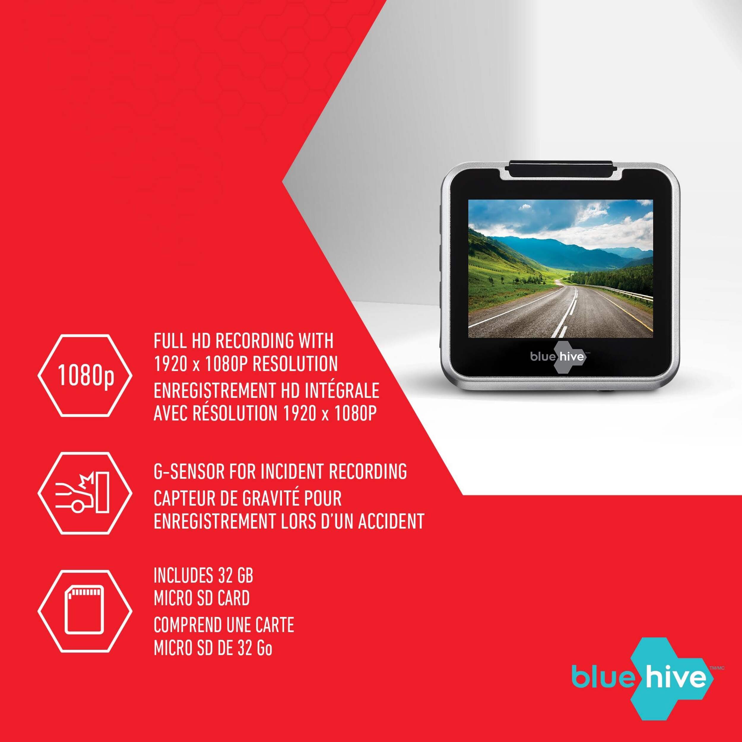 Bluehive BH100 1080P Dash Cam Canadian Tire