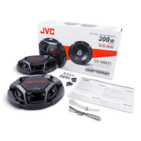 JVC CS-DR621 2-Way Coaxial 300W Car Speakers, Pair, 6.5-in Composite_or_Mixed