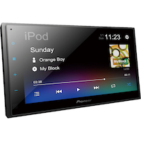 Pioneer DMH-341EX Digital Multimedia AM/FM Bluetooth Receiver with Capacitive Touchscreen Front_Angled_Right