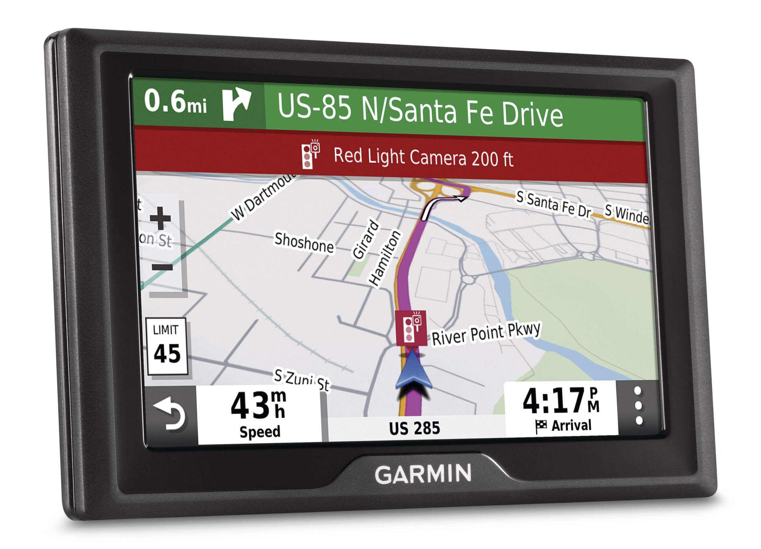 Garmin Drive 52 MT GPS Car Navigator, with 5-in Display, Simple On-Screen Menus and Easy-to-See Maps Front_Angled_Right