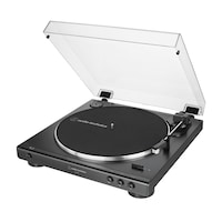Audio-Technica LP60X Fully Automatic Belt-Drive Turntable, 2-Speed, Black Front_Three_Fourths_Angled_Left