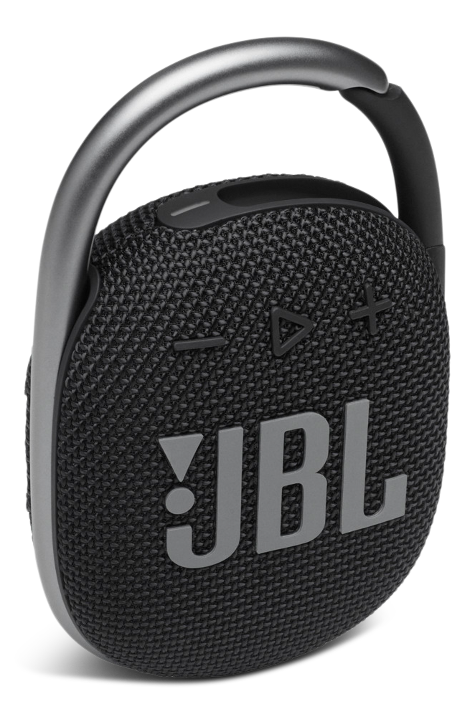 Haut-parleur Bluetooth portatif résistant à l'eau JBL Clip 4, noir Front_Three_Fourths_Angled_Right