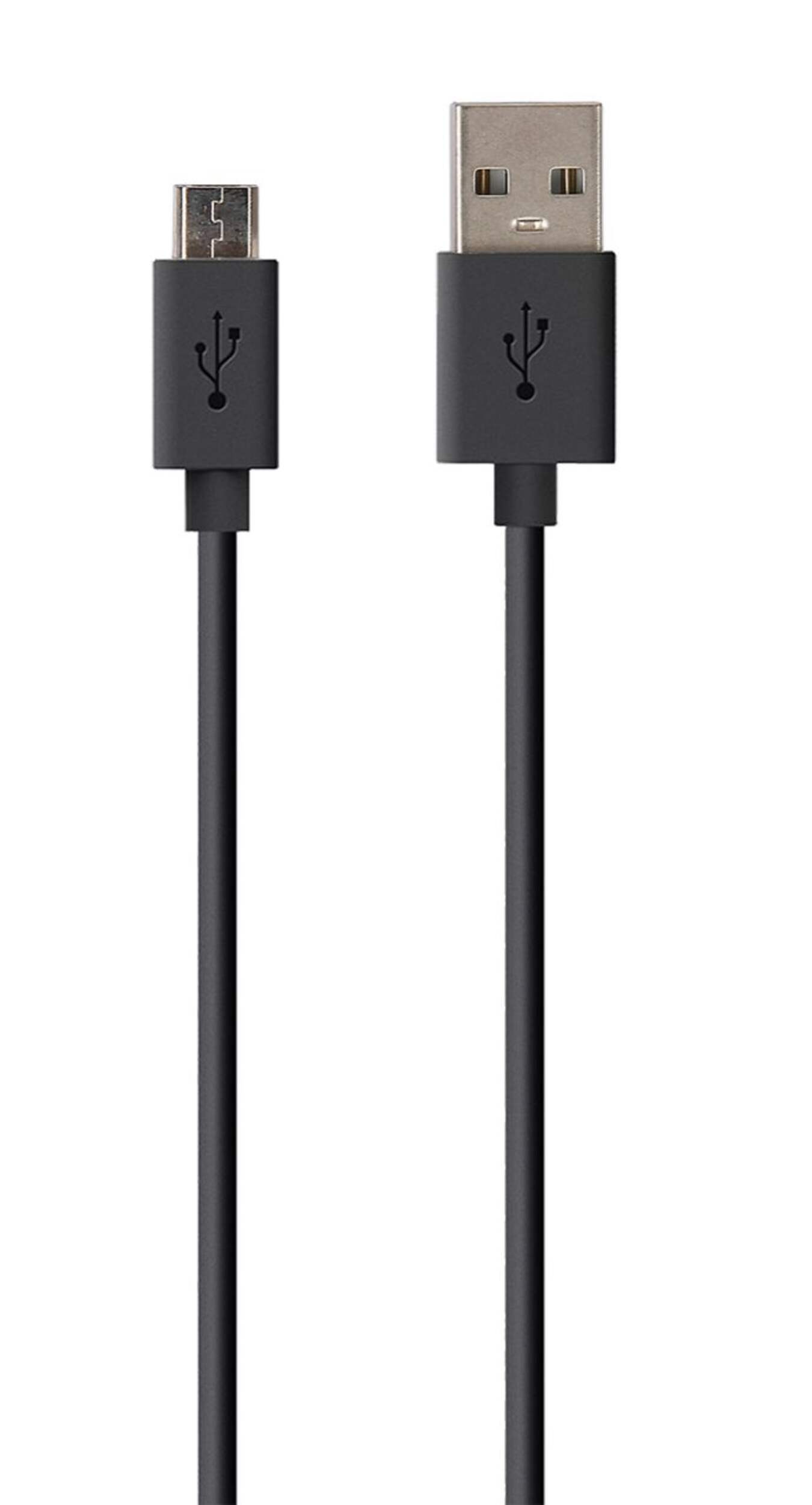 Jensen Micro USB Charging Cable, Black, 3-ft CloseUp