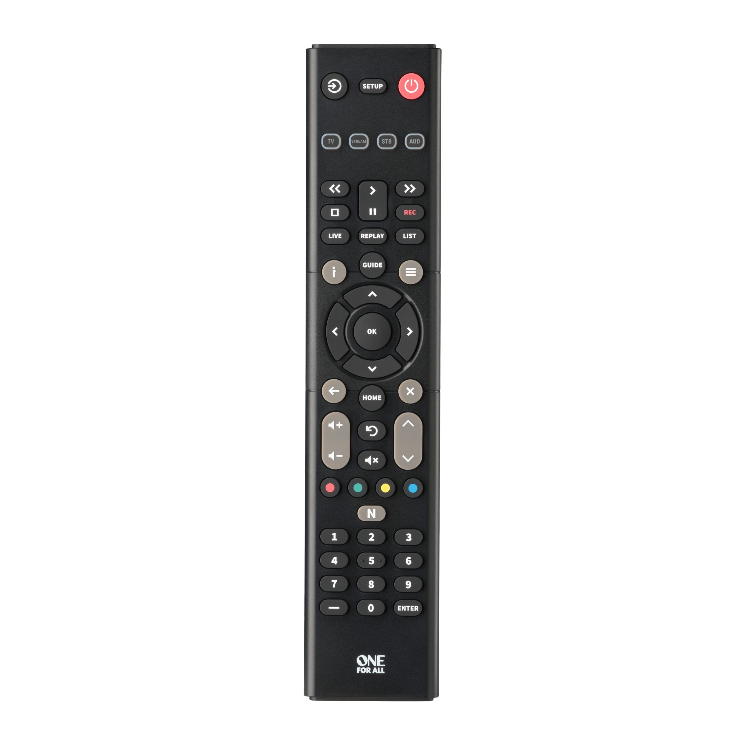 One For All Essence 4Device Universal Remote Control, Black Canadian