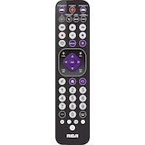 Télécommande universelle ultra mince rechargeable RCA, 6 appareils, noir Front_Flat