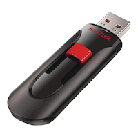 Sandisk Cruzer Glide 64GB USB Flash Drive Front_Angled_Right