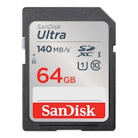 Sandisk Ultra 64GB SDHC Class 10 Memory Card Front_Flat