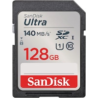 Sandisk Ultra 128GB SDHC Class 10 Memory Card Front_Flat