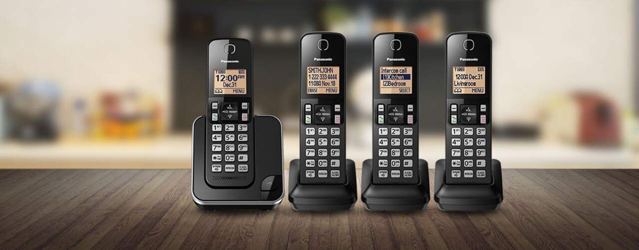 Panasonic Meilleur Téléphone Fixe Sans fil -Affichage LCD à deux lignes -  Noir à prix pas cher